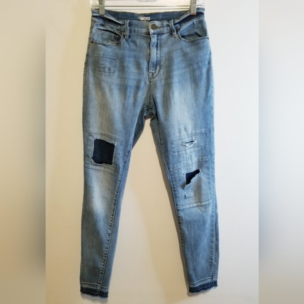 BDG Urban Outfitters High Rise TWIG Ankle Jeans Patchwork Ripped Distressed Jean